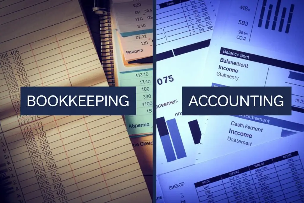 Difference between accounting and bookkeeping by Learnidea